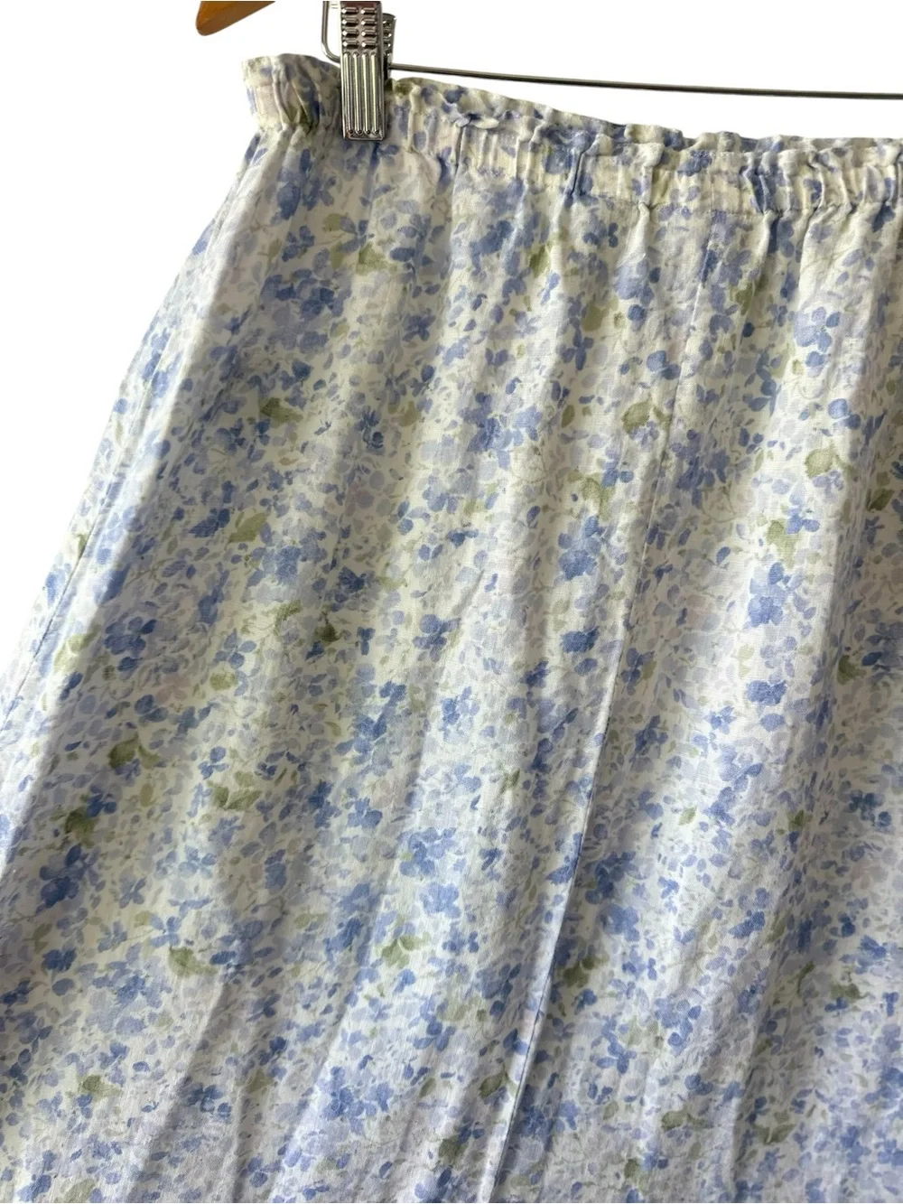 Liz Clairborne LizSport Linen Vintage MIDI Floral Skirt